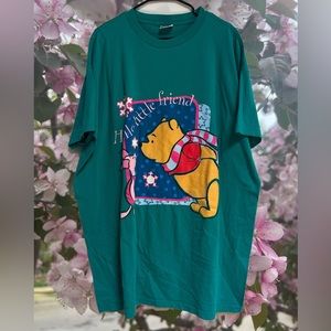 Vintage Disney Winnie the Pooh & Piglet Oversized T-Shirt Dress Sleeping Gown XL